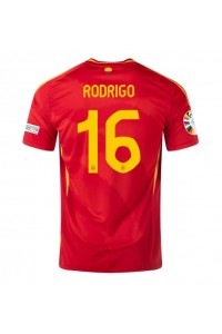 Spanje Rodri Hernandez #16 Voetbaltruitje Thuis tenue EK 2024 Korte Mouw